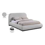 Vaughn Chenille Fabric Upholstered Queen Bed in Grey