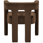 Athena Velvet Upholstered Dining Chair in Brown