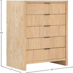 Fairfax Solid Wood And Oak Veneer Chest in Natural