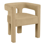 Athena Velvet Upholstered Dining Chair in Camel