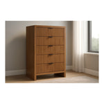 Fairfax Solid Wood And Oak Veneer Chest in Walnut