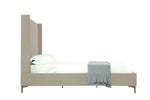Promenade Velvet Upholstered Queen Bed in Rustic Taupe