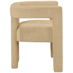 Athena Velvet Upholstered Dining Chair in Camel