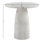Venosa Concrete Indoor/Outdoor Counter Height Table in White
