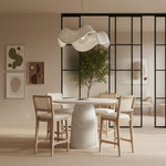 Venosa Concrete Indoor/Outdoor Counter Height Table in White
