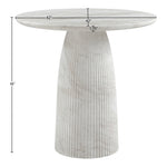 Venosa Concrete Indoor/Outdoor Counter Height Table in White