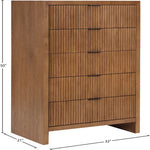 Fairfax Solid Wood And Oak Veneer Chest in Walnut