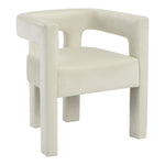 Athena Velvet Upholstered Dining Chair in Cream