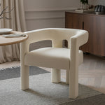 Athena Velvet Upholstered Dining Chair in Cream