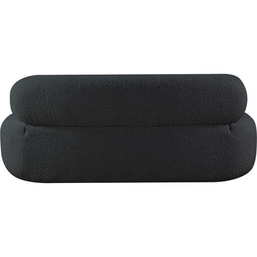 Venti 88.5" Boucle Fabric Upholstered Sofa in Black