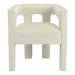 Athena Velvet Upholstered Dining Chair in Cream