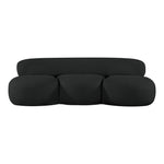Venti 88.5" Boucle Fabric Upholstered Sofa in Black