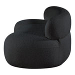 Venti 88.5" Boucle Fabric Upholstered Sofa in Black