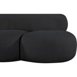 Venti 88.5" Boucle Fabric Upholstered Sofa in Black