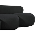Venti 88.5" Boucle Fabric Upholstered Sofa in Black