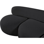 Venti 88.5" Boucle Fabric Upholstered Sofa in Black