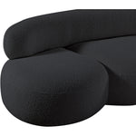 Venti 88.5" Boucle Fabric Upholstered Sofa in Black