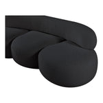 Venti 88.5" Boucle Fabric Upholstered Sofa in Black