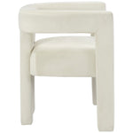 Athena Velvet Upholstered Dining Chair in Cream