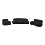 Venti 88.5" Boucle Fabric Upholstered Sofa in Black