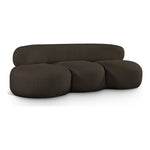 Venti 88.5" Boucle Fabric Upholstered Sofa in Brown