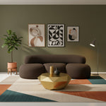 Venti 88.5" Boucle Fabric Upholstered Sofa in Brown