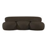 Venti 88.5" Boucle Fabric Upholstered Sofa in Brown