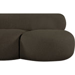 Venti 88.5" Boucle Fabric Upholstered Sofa in Brown