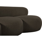 Venti 88.5" Boucle Fabric Upholstered Sofa in Brown
