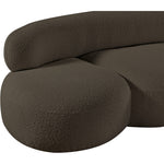 Venti 88.5" Boucle Fabric Upholstered Sofa in Brown