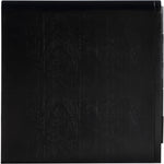 Fluted Solid Wood And Oak Veneer Chest in Black