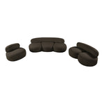 Venti 88.5" Boucle Fabric Upholstered Sofa in Brown
