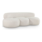 Venti 88.5" Boucle Fabric Upholstered Sofa in Cream