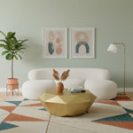 Venti 88.5" Boucle Fabric Upholstered Sofa in Cream