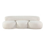 Venti 88.5" Boucle Fabric Upholstered Sofa in Cream
