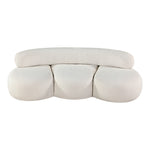 Venti 88.5" Boucle Fabric Upholstered Sofa in Cream