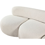 Venti 88.5" Boucle Fabric Upholstered Sofa in Cream