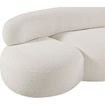 Venti 88.5" Boucle Fabric Upholstered Sofa in Cream