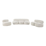 Venti 88.5" Boucle Fabric Upholstered Sofa in Cream