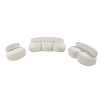 Venti 88.5" Boucle Fabric Upholstered Sofa in Cream