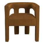 Athena Velvet Upholstered Dining Chair in Saddle