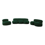 Venti 88.5" Boucle Fabric Upholstered Sofa in Green