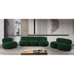 Venti 88.5" Boucle Fabric Upholstered Sofa in Green