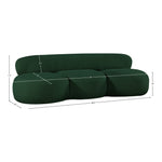 Venti 88.5" Boucle Fabric Upholstered Sofa in Green
