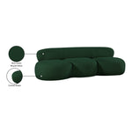 Venti 88.5" Boucle Fabric Upholstered Sofa in Green
