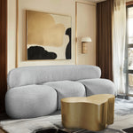 Venti 88.5" Boucle Fabric Upholstered Sofa in Grey