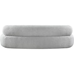 Venti 88.5" Boucle Fabric Upholstered Sofa in Grey