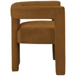 Athena Velvet Upholstered Dining Chair in Saddle