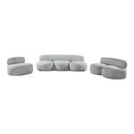 Venti 88.5" Boucle Fabric Upholstered Sofa in Grey