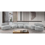 Venti 88.5" Boucle Fabric Upholstered Sofa in Grey